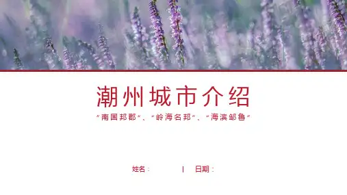 潮州介绍-潮州简介PPT(经典版)