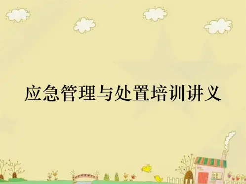 应急管理与处置培训讲义