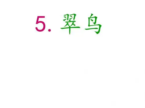 《翠鸟》ppt课件