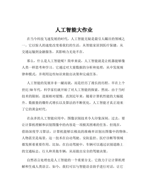 人工智能大作业
