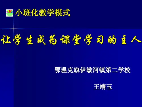 小班化教学模式让学生成为课堂学习的主人