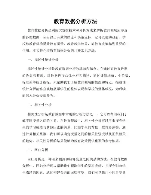 教育数据分析方法