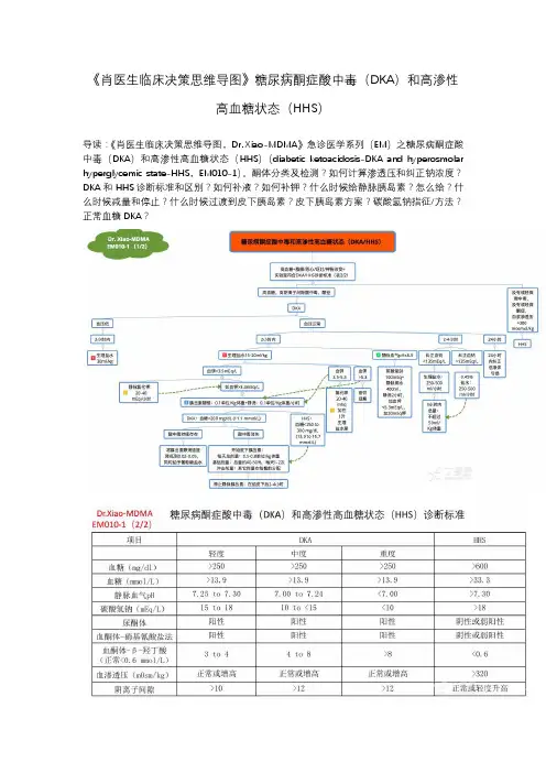肖医生临床决策思维导图 DKA HHS