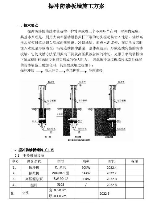 振冲方案 
