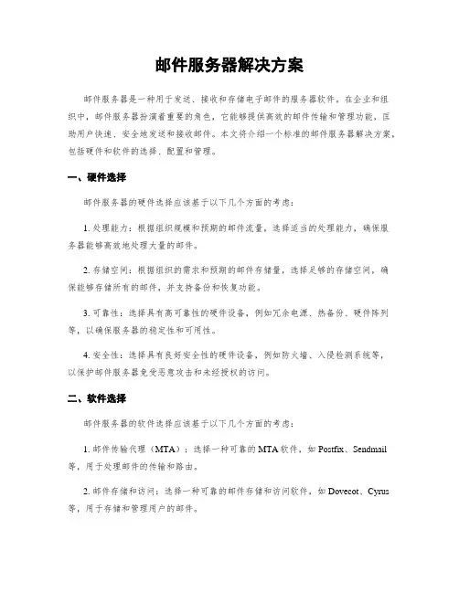 邮件服务器解决方案