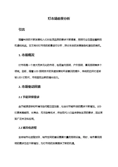 2024年灯市场前景分析