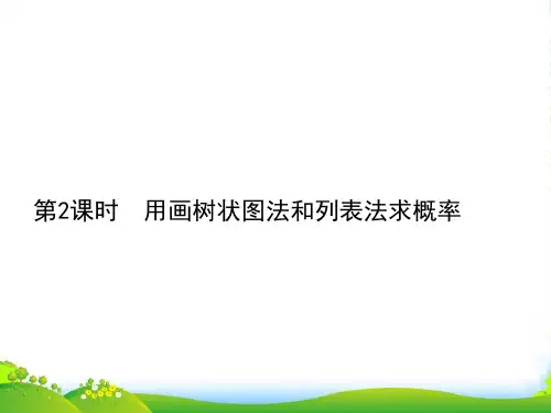 人教九年级数学上册《用画树状图法和列表法求概率》课件