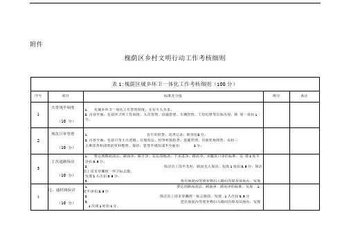 乡村文明行动工作考核细则