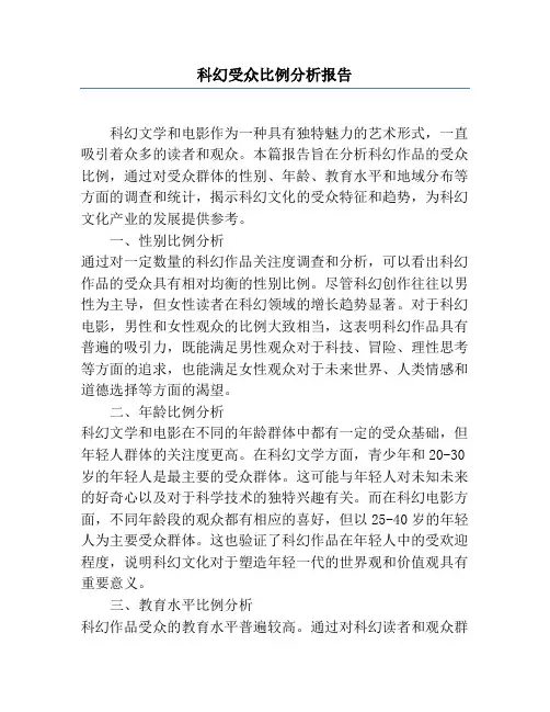 科幻受众比例分析报告