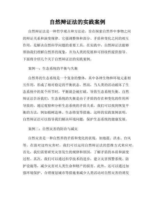 自然辩证法的实践案例