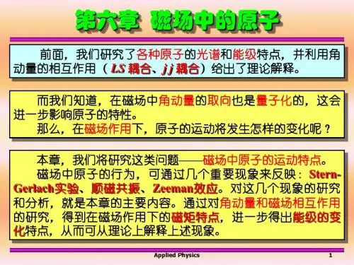 第六章磁场中的原子