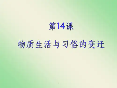 物质生活与习俗的变迁ppt课件
