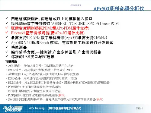 APx555音频分析仪音频测试仪操作说明书