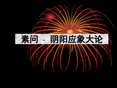 阴阳应象大论 PPT课件