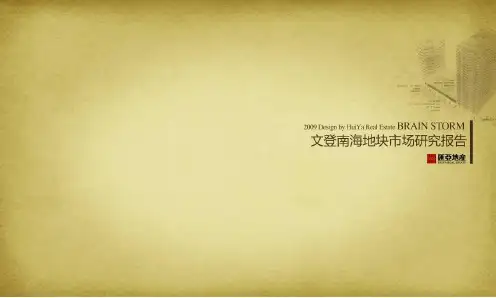 2019年山东文登南海地块市场的研究的报告