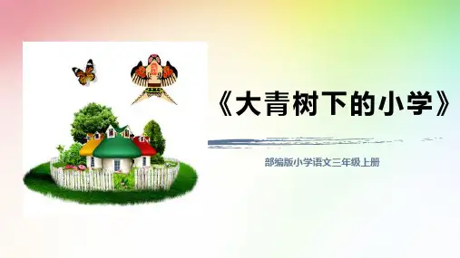 统编版三年级语文上册1《大青树下的小学》  说课课件(共40张PPT)
