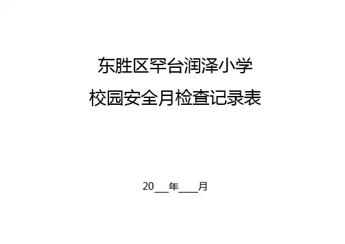 校舍安全定期检查记录表