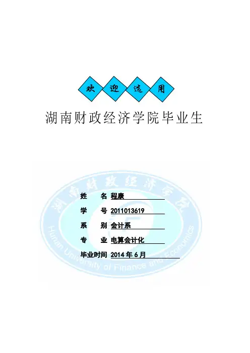 湖南财政经济学院毕业生简历