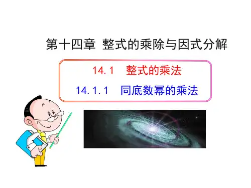 人教版八年级上册数学整式的乘除全章课件