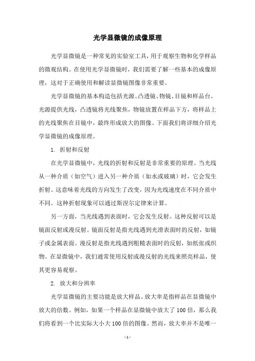 光学显微镜的成像原理