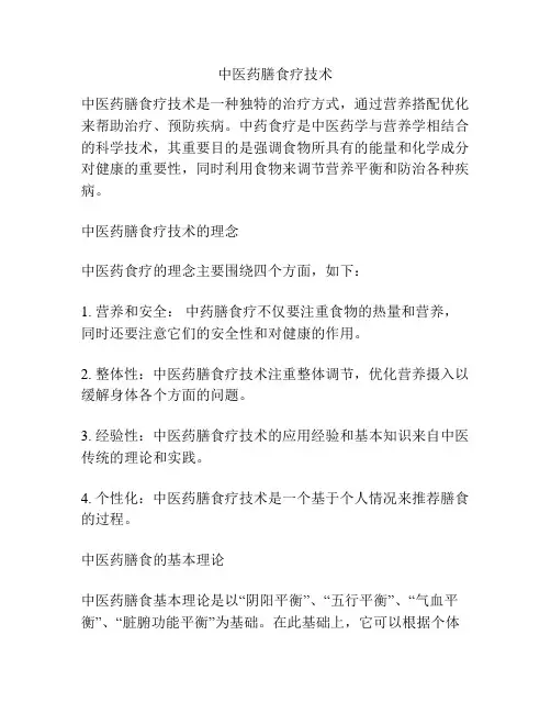 中医药膳食疗技术