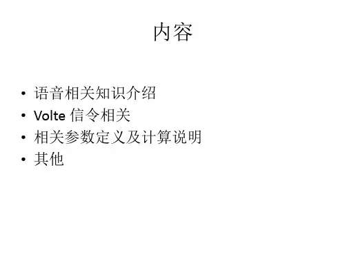 Volte相关参数介绍