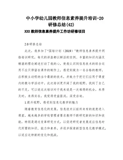 中小学幼儿园教师信息素养提升培训-20研修总结(42)