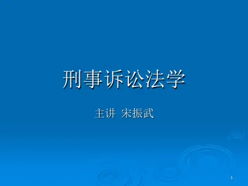 《刑事诉讼法学讲义》PPT课件