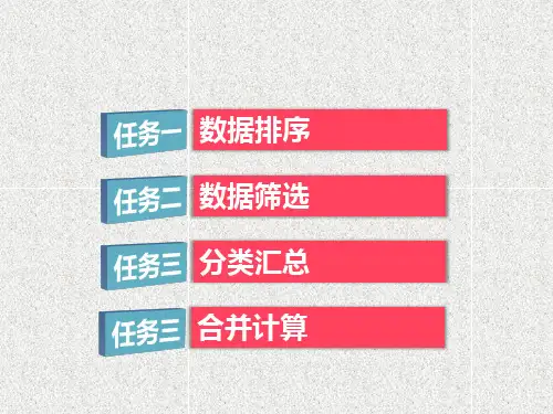 《计算机基础PPT项目2-9 数据分析与处理