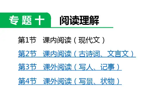 【语文】六年级下册语文课件-小升初专题复习十  阅读理解 全国通用 (共47张ppt)
