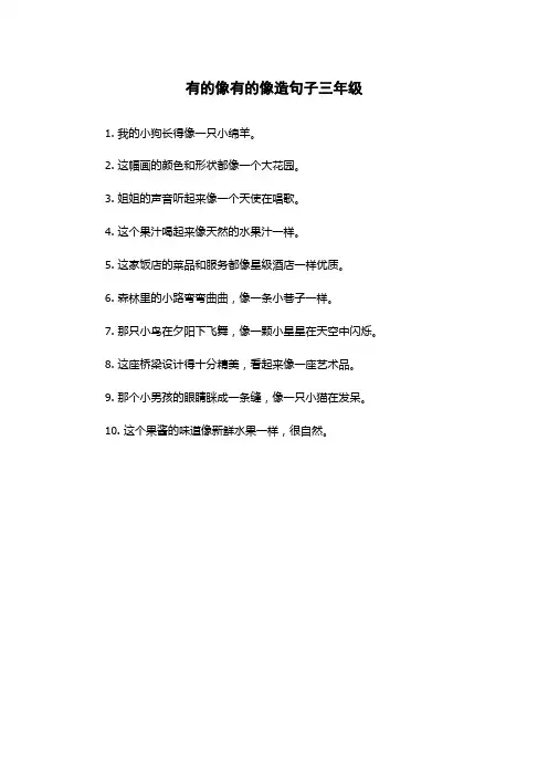 有的像有的像造句子三年级