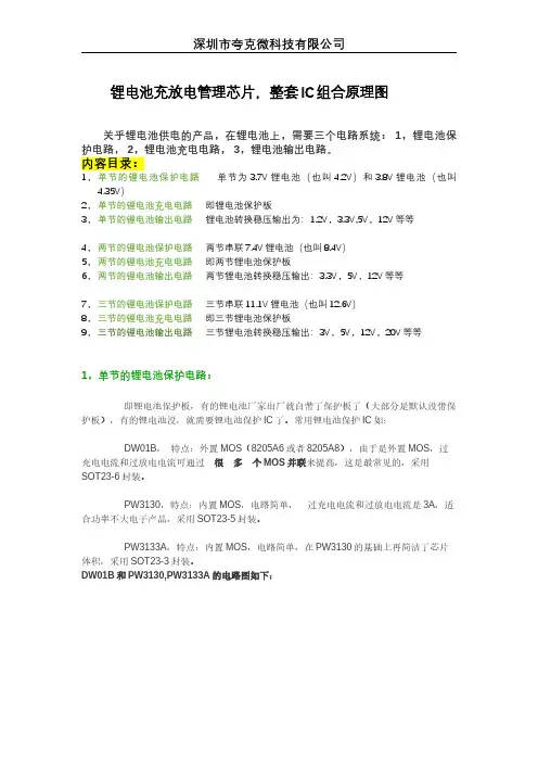 锂电池充放电管理电路,数十芯片,9大系列内容