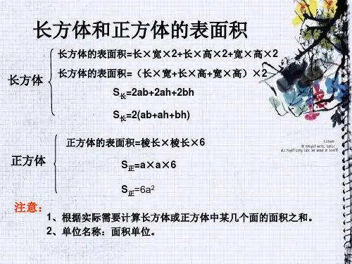 长方体和正方体表面积复习课ppt课件.ppt