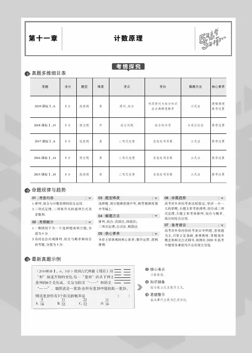 2020届高考理科数学一轮复习讲义：第十一章§11.1 排列、组合