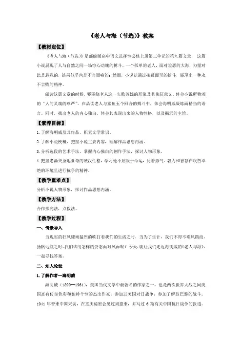 9《老人与海(节选)》(教案)-【新教材】