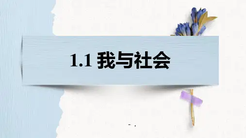《我与社会》PPT优质课件
