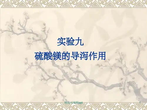 药理学实验9  硫酸镁的导泻作用