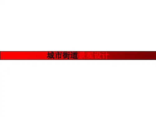 城市街道景观设计课件