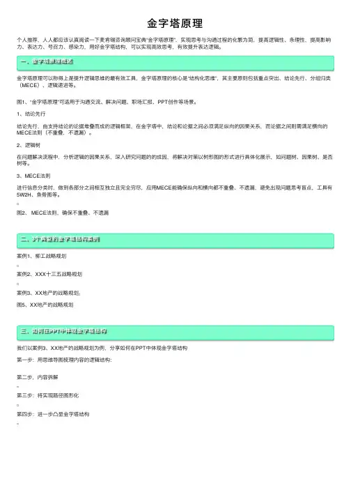 金字塔原理——精选推荐