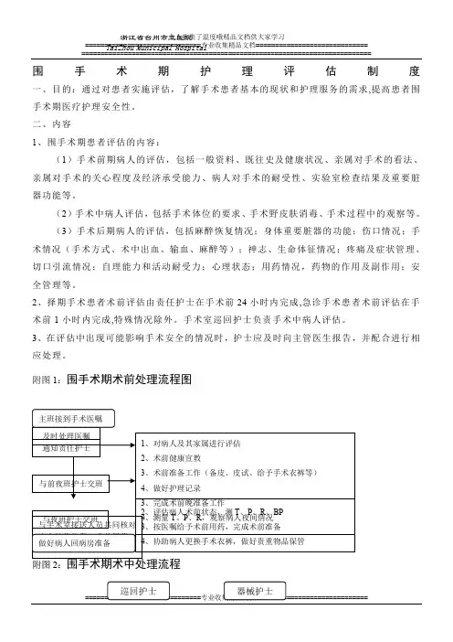 围手术期护理评估制度