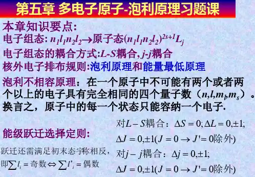原子物理  习题5