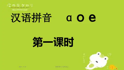 小学一年级语文上册 汉语拼音  aoe 教学课件PPT
