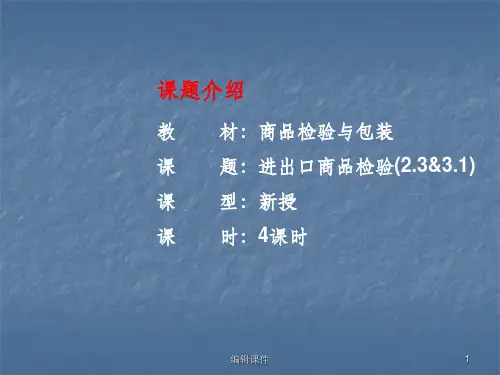 商品检验与包装ppt课件