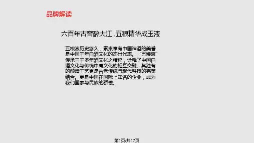 中国白酒五粮液包装设计市场调研分析PPT课件