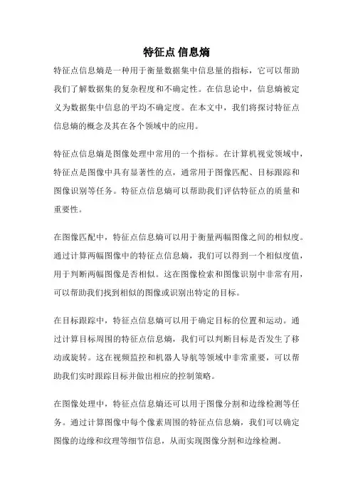 特征点 信息熵