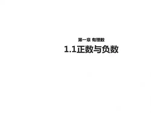 1.1正数与负数(课件 教案 练习)