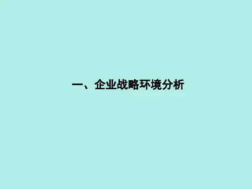 【战略管理】战略环境分析方法