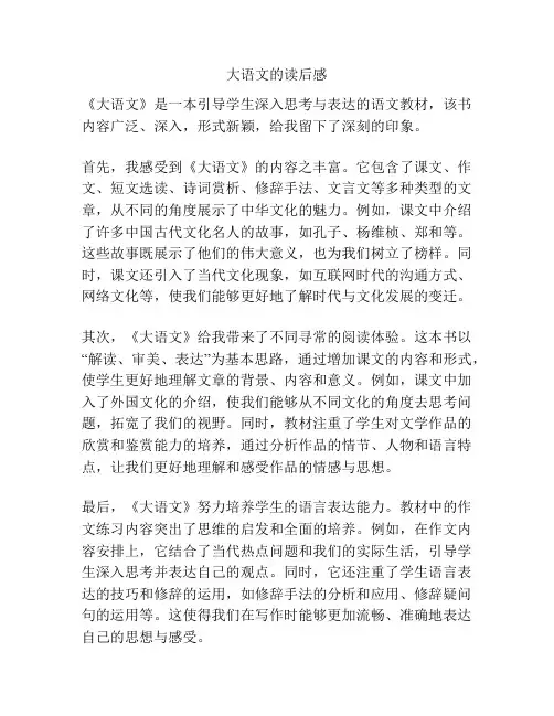 大语文的读后感