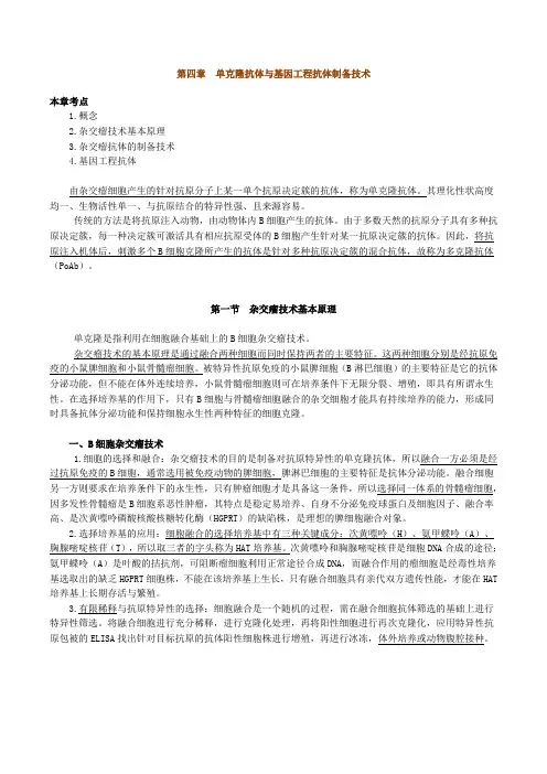 单克隆抗体与基因工程抗体制备技术