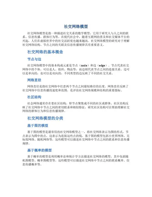 社交网络模型